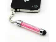 Hot Stylish Mini Crystal Bling Capacitive Touch Screen Stylus Pen For iPhone iPad Sumsung Pink