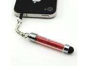 Hot Stylish Mini Crystal Bling Capacitive Touch Screen Stylus Pen For iPhone iPad Sumsung Red