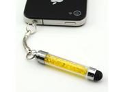 Hot Stylish Mini Crystal Bling Capacitive Touch Screen Stylus Pen For iPhone iPad Sumsung Yellow