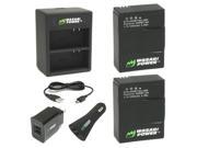 Wasabi Power Battery with Car and US Plug Dual Charger for GoPro Hero3 Hero3