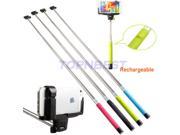 Wireless Bluetooth Extendable Selfie Monopod Phone Stick Pole with Remote Button Black