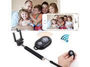 Bluetooth Selfie Remote Control Shutter Extendable Handheld Monopod For Phone Black