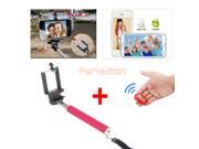 Selfie Remote Control Shutter Handheld Monopod For iPhone6 Plus Samsung S5 Note4 Red