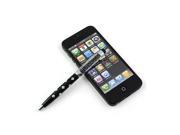 2 in 1 Crystal Writing Stylus Touch Screen Pen For IPhone IPad Samsung Tablet Black