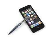 2 in 1 Crystal Writing Stylus Touch Screen Pen For IPhone IPad Samsung Tablet Grey