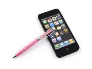 2 in 1 Crystal Writing Stylus Touch Screen Pen For IPhone IPad Samsung Tablet Pink