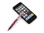 2 in 1 Crystal Writing Stylus Touch Screen Pen For IPhone IPad Samsung Tablet Rose Red