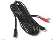 New Hot 3M 1 8 Stereo Female Mini Jack to 2 Male RCA Plug Adapter Audio Y Cable