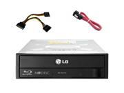 New LG Internal 10X Blu Ray DVD CD Burner Writer lightscribe Drive sata cables