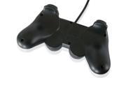 Black Wired Gamepad USB Dual Vibration PC Game Controller