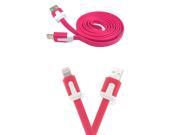 Hot Pink 6 FT 2M Flat Noodle Cable Data Sync Charger For iPhone SE 6 6s Plus 5S iPod 5