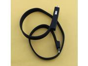 Black Tylt Flat Ribbon Cable Car Charger Built In USB 2.1A Apple 3 3G 4 4s iPads iPods