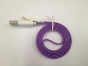 Purple GLOW IN THE DARK light up LED USB Data Sync Cable charger iphone 5S 5 5C 6 Plus
