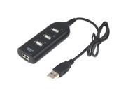 E buy World Black New USB 2.0 Hi Speed 4 Port Splitter Hub Adapter For PC Computer Notebook
