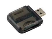 New Black USB 2.0 Flash Memory Card Reader All in One SD SDHC Micro SD TF MS Duo M2