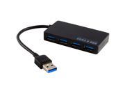 4 Port USB 3.0 Hub 5Gbps Portable Compact for PC Mac Laptop Notebook Desktop