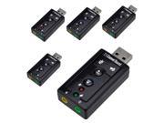 E Buy World Black External 7.1 Channel USB2.0 3D Virtual Audio Sound Card Adapter PC LOT5