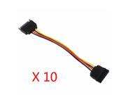 New 10 Pieces 15 Pin SATA Power Extension Cable 8 LOT 10