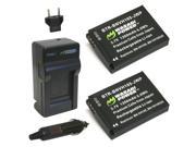 Wasabi Power Battery 2 Pack and Charger for JVC BN VH105 ADIXXION Camera