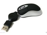 NEW Mini Retractable USB Optical Scroll Wheel black Mouse for PC Laptop Notebook