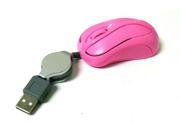 New Mini Retractable USB Optical Scroll Wheel pink Mouse for PC Laptop Notebook