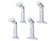 VideoSecu 4 White color Universal Satellite Speaker Mounts Brackets Mounting on Wall and Ceiling BS7