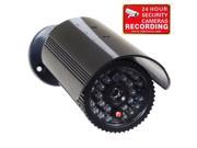 VideoSecu Dummy Surveillance Camera Fake Infrared IR LED Light CCTV Home Security Bullet with Blinking Flashing Light Indoor BZX