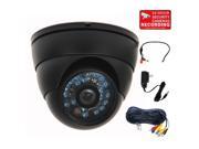 VideoSecu Infrared Night Vision Weatherproof Outdoor Indoor Security Camera 1 3 CCD 480TVL 3.6mm Wide Angle Lens with Power Cable and Audio Microphone for CC
