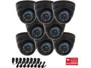 VideoSecu 8 Pack Infrared Night Vision Weatherproof Outdoor Indoor Security Camera 1 3 CCD 480TVL 3.6mm Wide Angle Lens with 8 Power Supply for CCTV Surveilla