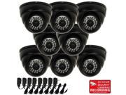 VideoSecu 8 Pack 3.6mm Wide Angle Lens Security Camera Outdoor Indoor Weatherproof IR Day Night Vision 28 LEDs Built in 1 3 SONY Effio CCD 600TVL with 8 Power