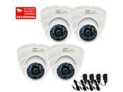 VideoSecu 4 Pack Weatherproof Indoor Outdoor Infrared Security Camera IR Day Night Vision Builit in 1 3 SONY CCD 600TVL 3.6 mm Wide Angle Lens with 4 Power Sup