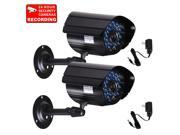 VideoSecu 2 Pack Infrared Outdoor Indoor Weatherproof Security Camera IR Day Night Vision 520TVL High Resolution 36 LEDs with 2 Power Supply for CCTV Surveillan