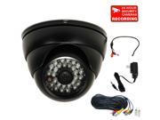 VideoSecu Outdoor Indoor Weatherproof Vandal Proof IR Day Night Vision Built in 1 3 Sony CCD Security Camera 3.6mm Wide Angle 480 TV Lines with Power Supply