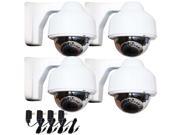 VideoSecu 4 Pack Outdoor Weatherproof Indoor IR Day Night Vision Security Camera Varifocal 3.5 8mm Lens 700TVL Built in 1 3 Sony Effio CCD with 4 Power Supply