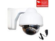 VideoSecu CCTV Dome Indoor Outdoor Weatherproof Infrared Day Night Vision Vari focal 4 9mm Lens CCD Security Camera with Power Supply Surveillance 1M6