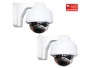 VideoSecu 2 Pack Dome Indoor Outdoor Weatherproof Security Camera CCD IR Day Night Vision Vari focal 4 9mm Lens Infrared 17 LEDs for CCTV Home DVR Surveillance