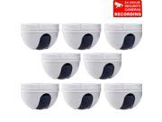 VideoSecu 8 Pack Dome Indoor CCD Security Camera 420TVL 3.6mm Wide Angle Lens for CCTV Home DVR Surveillance System AE2
