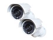 VideoSecu 2 Pack CCTV Dummy Fake Infrared LEDs Flashing Light Surveillance Security Camera with Free Decal C5B