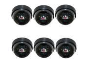 VideoSecu 6 Pack Dummy Dome Security Camera for CCTV Home Surveillance Fake with Flashing LED Light Simulated BKM