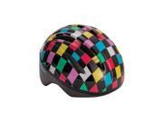 Lazer Bob Squares Youth Helmet: Black With Multi-color Squares