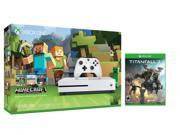 Xbox one S Console Bundle 2 items Xbox One S 500GB Console Minecraft Bundle Titanfall 2 Game Disc