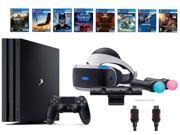 PlayStation VR Deluxe Bundle 12 Items VR Start Bundle PS4 Pro 1TB 8 VR Game Disc Rush of Blood Valkyrie Battlezone Batman DriveClub Eagle RIGS Resident Evil 7