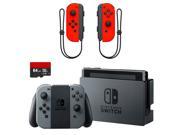 Nintendo Swtich 3 items Bundle Nintendo Switch 32GB Console Gray Joy con 64GB Micro SD Memory Card and an Extra Pair of Nintendo Joy Con L R Wireless Control