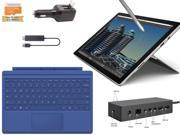 Microsoft Surface Pro 4 Core i5 6300U 8GB 256GB 12.3 touch screen w 2736x1824 3K 3 2 QHD Windows 10 Pro Blue Cover Dock Wireless Display Bundle