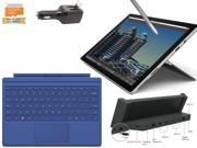 Microsoft Surface Pro 4 Core i7 6600U 16GB 256GB 12.3 touch screen w 2736x1824 3K 3 2 QHD Windows 10 Pro Blue Cover Docking Station Bundle