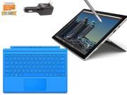Microsoft Surface Pro 4 Core M 4G 128GB 12.3 touch screen w 2736x1824 3K 3 2 QHD Windows 10 Pro Light Blue Cover Bundle
