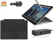 Microsoft Surface Pro 4 Core i7 6600U 8GB 256GB 12.3 touch screen w 2736x1824 3K 3 2 QHD Windows 10 Pro Black Cover Dock Bundle