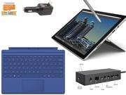 Microsoft Surface Pro 4 Core i7 6600U 16GB 256GB 12.3 touch screen w 2736x1824 3K 3 2 QHD Windows 10 Pro Blue Cover Dock Bundle