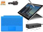 Microsoft Surface Pro 4 Core i5 6300U 16GB 256GB 12.3 touch screen w 2736x1824 3K 3 2 QHD Windows 10 Pro Light Blue Cover Dock Bundle