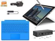 Microsoft Surface Pro 4 Core i5 6300U 8GB 256GB 12.3 touch screen w 2736x1824 3K 3 2 QHD Windows 10 Pro Light Blue Cover Dock Wireless Display Bundle